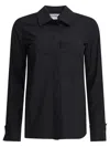 Max Mara Relaxed Fit Black Silk-elastane Blend Shirt In Black