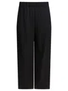 Max Mara Elastic Waistband Wide Leg Trousers In Black