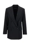 Max Mara Black Embellished Notched Lapel Blazer In Black