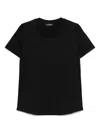 Max Mara Black Embroidered Cotton T-shirt