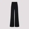 Max Mara Wide-leg Trousers With Tailored Fit And Luxurious Texture In Black