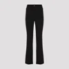 Max Mara Flared Trousers With Cotton Blend And Silhouette In Black