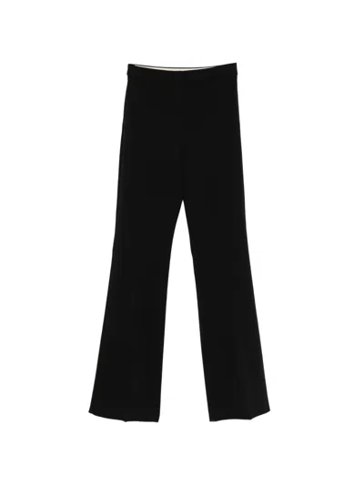 Max Mara Elastic Waist Casual Pants In Black