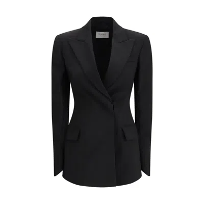 Max Mara Black Fleece Wool Blazer