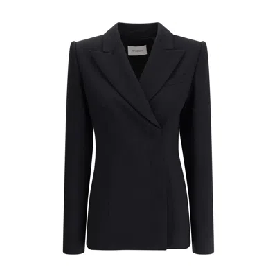Max Mara Black Fleece Wool Coat