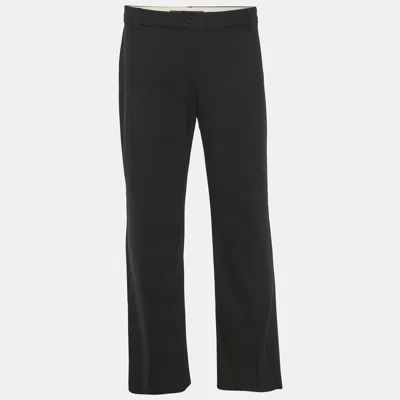 Pre-owned Max Mara Black Gabardine Formal Trousers Xl