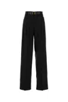 Max Mara Pantalone Juanita In Gabardine Nero Donna