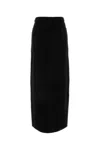 Max Mara Black Wool Blend Galosce Skirt In Nero