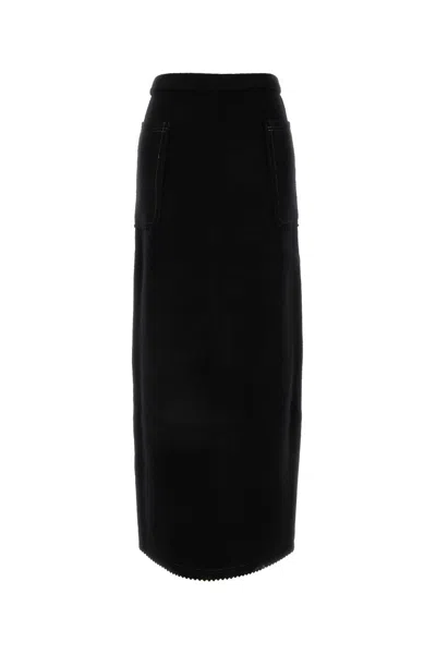 MAX MARA BLACK GALOSCE SKIRT