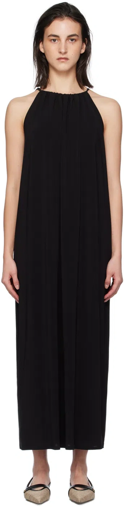 Max Mara Garda Viscose Jersey Midi Dress In Black