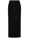 Max Mara Pleated Back-split Midi Skirt In Black