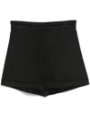 Max Mara High-waisted Turn-up Hem Shorts In Black