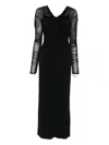 Max Mara Long Locri Dress In Draped Jersey In Black