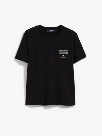 Max Mara Jersey T-shirt With Pocket In Black