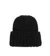 Max Mara Wool-blend Solid Beanie With Crystal In Black