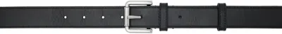Max Mara Black Leather 30 Long Belt In 004 Black