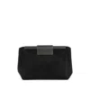 Max Mara Rectangular Shape Leather Belt Bag In Black