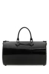 Max Mara Borsa A Mano Brushedrolll In Pelle Nera Donna