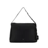 Max Mara Leather Kipperl Laptop Shoulder Bag Adjustable In Black