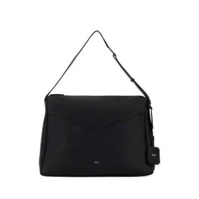 Max Mara Black Leather Kipperl Shoulder Bag Nero Borse A Mano