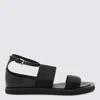 Max Mara Flat Sandals In Leather And Elasticated Webbing In Multi