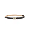 Max Mara Black Leather Plate Belt