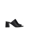 Max Mara Black Leather Sandal