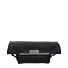 Max Mara Leather Clasp Shoulder Bag With Metal Detail In Black