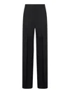 Max Mara Black Light Wool Fernet Straight Trousers
