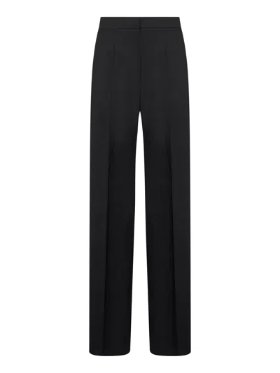 Max Mara Black Light Wool Fernet Straight Trousers