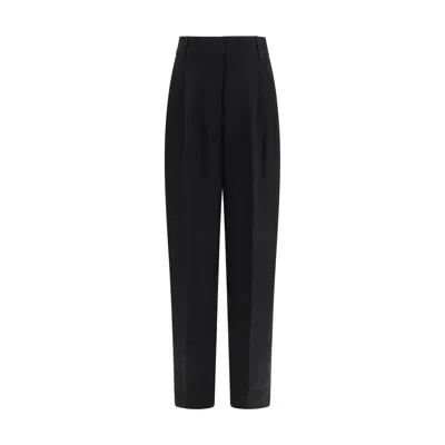 Max Mara Mstsumero Pants In Linen Batavia In Black