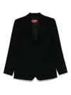 Max Mara Studio Linz Two Button Lapel Jacket In Black