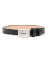 Max Mara Leather Belt In Black