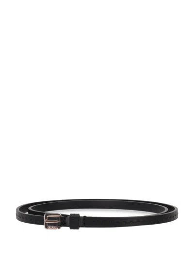 MAX MARA WOMEN BLACK LOGO BUCKLE BELT, 30 LUXURY BELTS FOR WOMEN DARVEYS