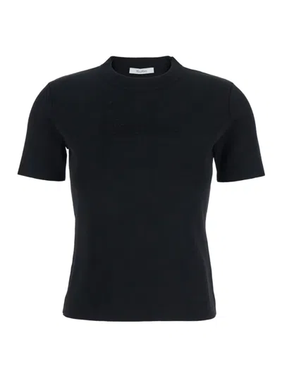 Max Mara Black Logo Crew Neck T-shirt