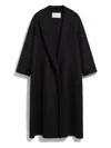 Max Mara Iconic Ludmilla Cashmere Coat With Kimono Sleeves In Black