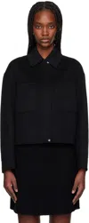 Max Mara Concealed-fastening Jacket In 007 Black