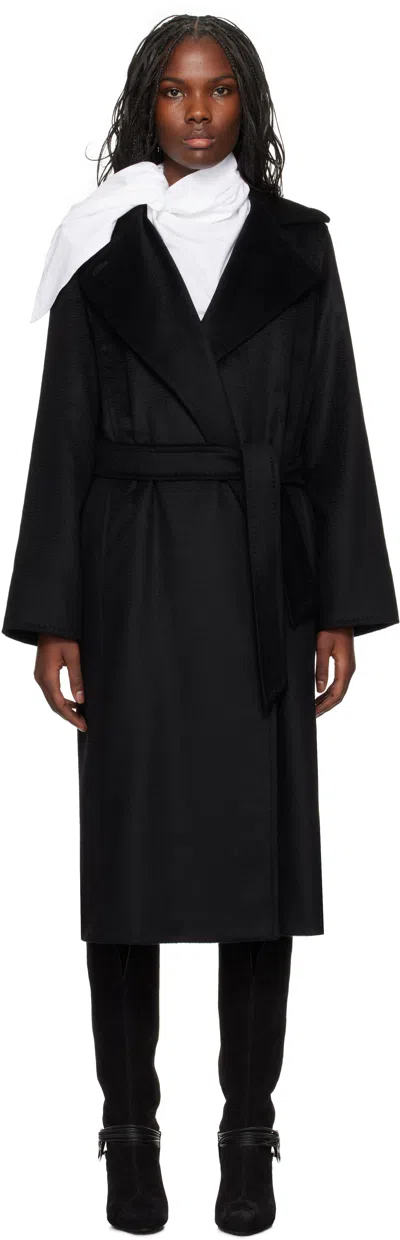 Max Mara Black Manuela Coat In 002 Black