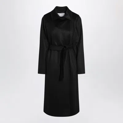 Max Mara Black Manuela Icon Coat In Zibeline Camel In Multi