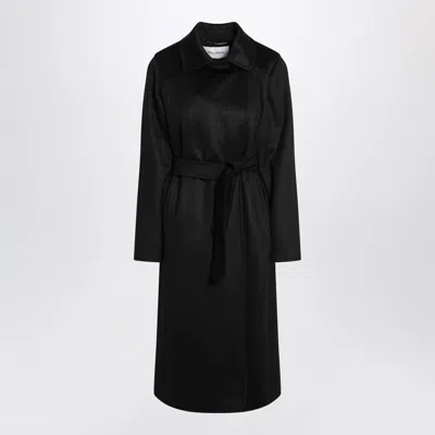 Max Mara Black Manuela Icon Coat In Zibeline Camel In Multi