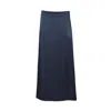 Max Mara Black Maxi Skirt With High Waist In Blue
