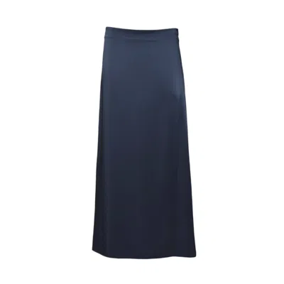 Max Mara Black Maxi Skirt With High Waist In Blue