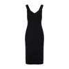 Max Mara Black Midi Dress With Flattering V-neckline