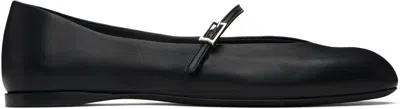MAX MARA BLACK MMBALLET FLATS