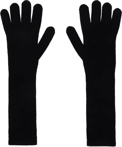 Max Mara Black Mmjock Gloves In 012 Black