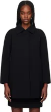 Max Mara Oboe Button-down A-line Coat In 001 Black