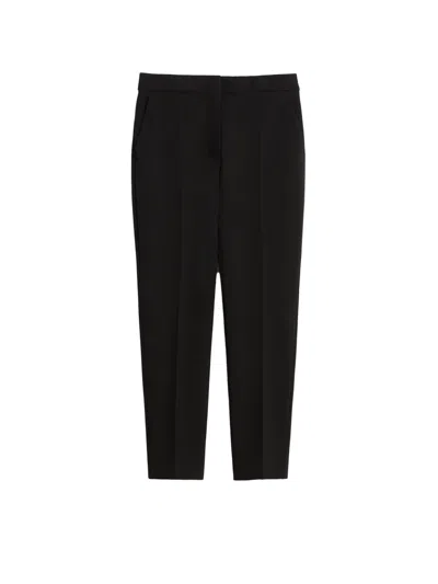MAX MARA BLACK PEGNO JERSEY TROUSERS