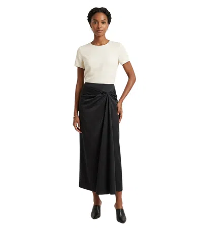 Max Mara Black Pleated Midi Skirt
