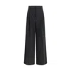 Max Mara Black Polyester Casual Pants In Black
