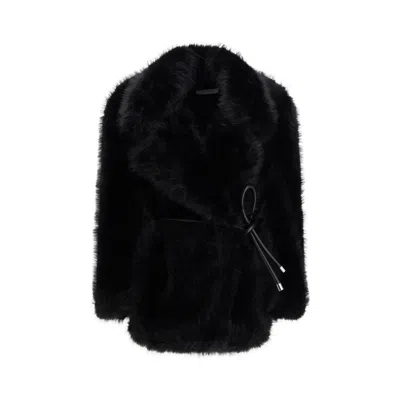 Max Mara Black Polyester Coat